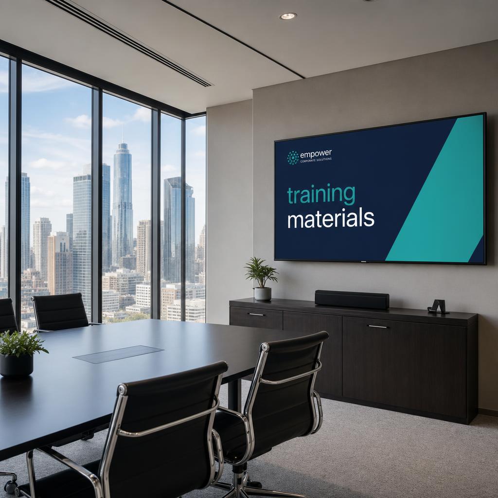 Training materials on display